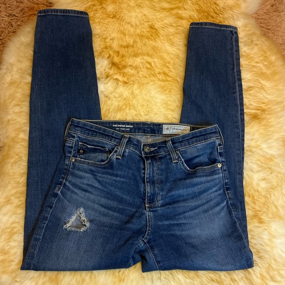 Anthropologie x AG The Stevie High-Rise Skinny Ankle Jeans - Size 29 Regular - Picture 2 of 8